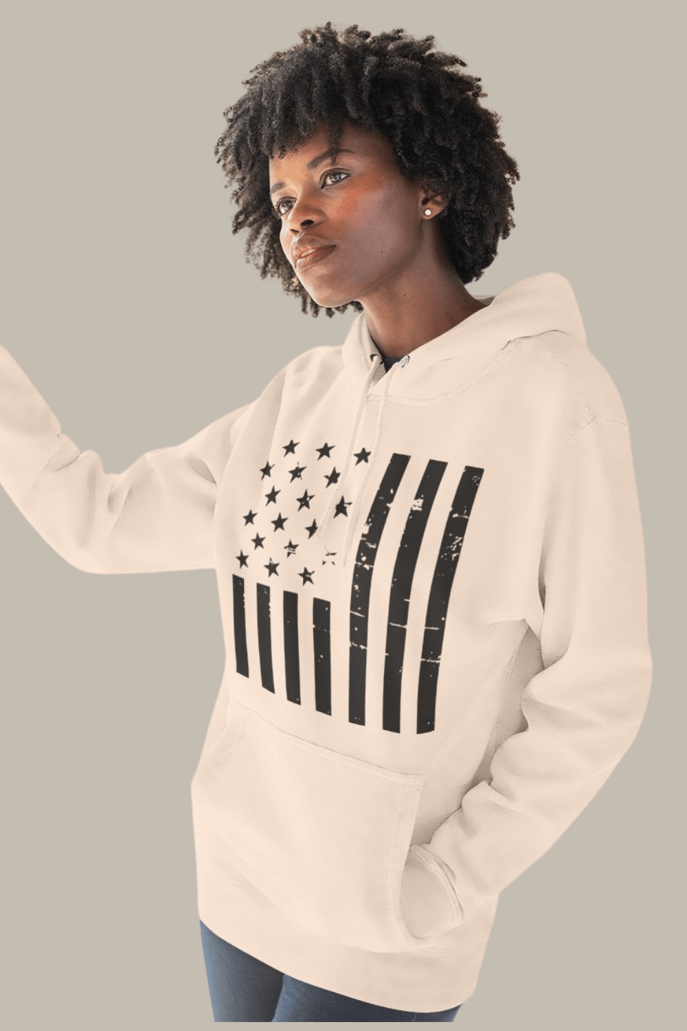 Image of American Flag, Unisex Hoodie 