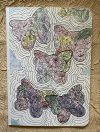 Image 5 of Doodle flowers- 4 card set