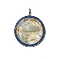 43mm:  Brazilain Quartz/Aqua Marine/Blue Kyanite/Lapis Lazuli/24K Gd - 13-1