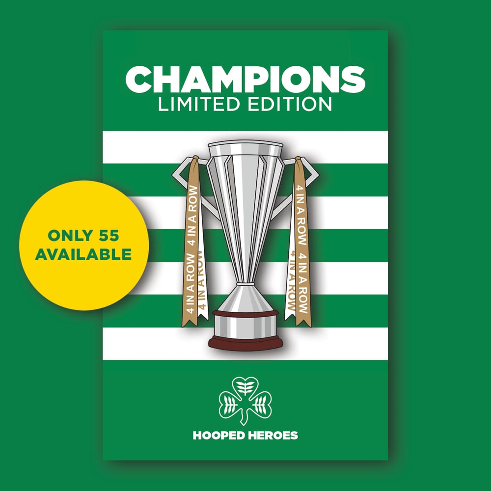 4 In A Row Gold Ribbon Trophy Badge (limited to 55)