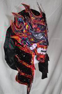 Image 1 of LUCHA BROS RED & BLACK SEQUENCE SEMI PRO SAMURAI ENTRANCE MASK