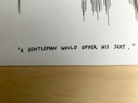 Image 4 of Original New Yorker Cartoon “A gentleman would offer his seat.”