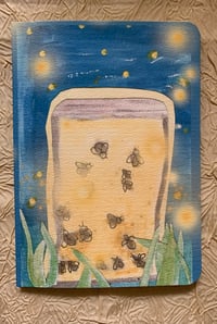 Image 4 of Fireflies, bee, butterfly - 4 card set