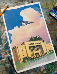Image 2 of Lunken Airport Giclee Fine Art Print 