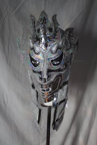 Image 2 of LUCHA BROS ALL SILVER SEMI PRO SAMURAI ENTRANCE MASK