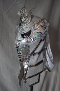 Image 3 of LUCHA BROS ALL SILVER SEMI PRO SAMURAI ENTRANCE MASK