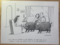 Image 1 of Original New Yorker cartoon "They were only supposed to find truffles, but then they found Roger.”