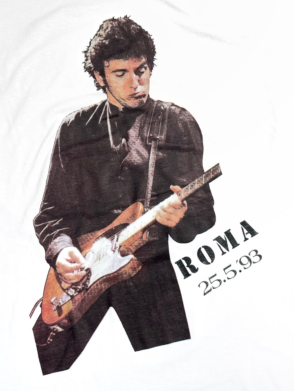 Bruce Springsteen 1993 ‘Roma 25.5.’93’ White T-Shirt 3