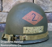 Image 1 of WWII M1 McCord Helmet 2nd Ranger Battalion, NCO. D-Day. 