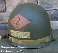 Image 3 of WWII M1 McCord Helmet 2nd Ranger Battalion, NCO. D-Day. 