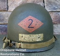 Image 5 of WWII M1 McCord Helmet 2nd Ranger Battalion, NCO. D-Day. 
