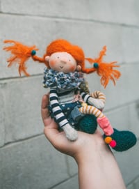 Image 1 of Pippa - Wool Filled Sculpted Sock Doll - Small 11''