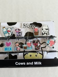 Cows and Milk Acrylic Food Picks 
