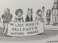 Image 3 of Original New Yorker cartoon  “The Last-Minute Halloween Costume Parade”