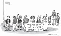 Image 4 of Original New Yorker cartoon  “The Last-Minute Halloween Costume Parade”