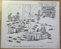 Image 1 of Original New Yorker cartoon "I liked this place better when it was a cat café."