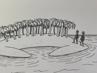 Image 2 of Original New Yorker cartoon "So the Scharfs have an atoll. Big deal."
