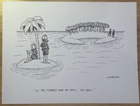 Image 1 of Original New Yorker cartoon "So the Scharfs have an atoll. Big deal."