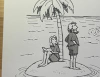 Image 3 of Original New Yorker cartoon "So the Scharfs have an atoll. Big deal."