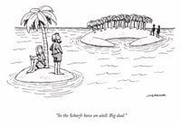 Image 4 of Original New Yorker cartoon "So the Scharfs have an atoll. Big deal."
