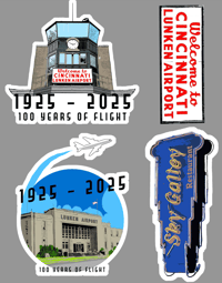 Image 3 of Lunken Airport 100 year Anniversary Stickers