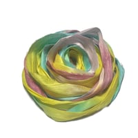 Image 3 of 10YD. KALEIDOSCOPE HAND DYED SARI SILK RIBBON BY COLOR BURST SILK