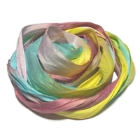 Image 5 of 10YD. KALEIDOSCOPE HAND DYED SARI SILK RIBBON BY COLOR BURST SILK