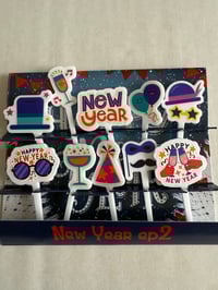 Image 1 of New Year Acrylic Food Picks 