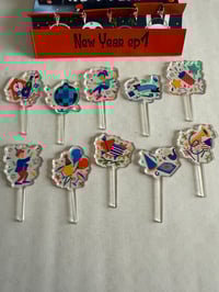 Image 3 of New Year Acrylic Food Picks 