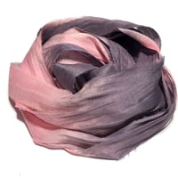 Image 4 of Ready To Ship! 10YD. HOPSCOTCH HAND DYED SARI SILK RIBBON BY COLOR BURST SILK
