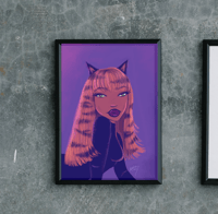 Image 1 of Kitty Kat - Art Print (Unframed)