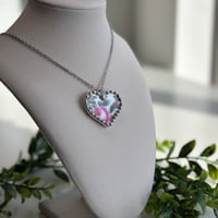 Image 2 of Thousand Flowers Plate Necklace - Heart