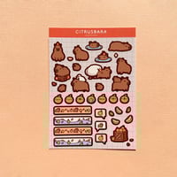 Image 2 of Citrusbara - A6 Vinyl Sticker Sheet