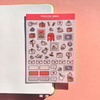 Image 2 of Pigeon Mail - A6 Clear Vinyl Sticker Sheet