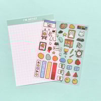 Image 1 of I'm artist - A6 Clear Vinyl Sticker Sheet