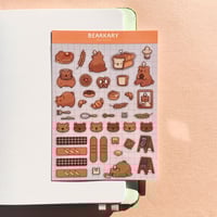 Image 3 of Bearkary - A6 Clear vinyl Sticker Sheet