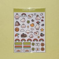 Image 2 of Lucky Ducky - A6 Clear Vinyl Sticker Sheet