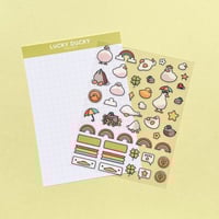 Image 1 of Lucky Ducky - A6 Clear Vinyl Sticker Sheet