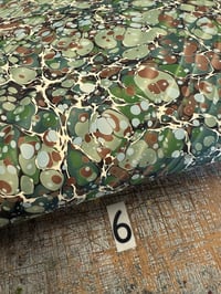 Image 10 of 'Verdant Greens' // earthy green hand marbled papers, select from drop-down 