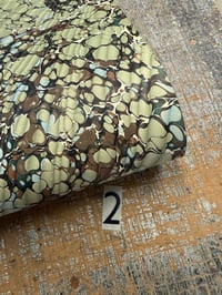 Image 6 of 'Verdant Greens' // earthy green hand marbled papers, select from drop-down 