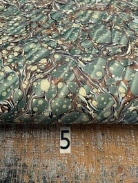 Image 9 of 'Verdant Greens' // earthy green hand marbled papers, select from drop-down 