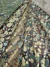 Image 4 of 'Verdant Greens' // earthy green hand marbled papers, select from drop-down 