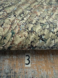 Image 7 of 'Verdant Greens' // earthy green hand marbled papers, select from drop-down 