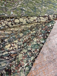 Image 1 of 'Verdant Greens' // earthy green hand marbled papers, select from drop-down 