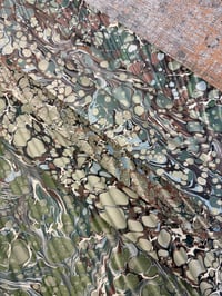 Image 2 of 'Verdant Greens' // earthy green hand marbled papers, select from drop-down 