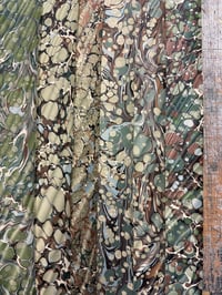 Image 3 of 'Verdant Greens' // earthy green hand marbled papers, select from drop-down 