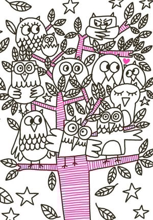 Image of Cahier de coloriage  1,2,3 poules à pois