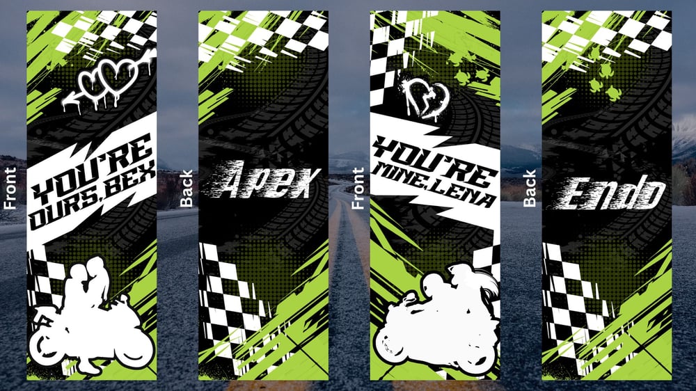 Image of Officially licensed Apex & Endo double sided bookmarks 