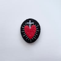 Sacred Heart Felt Brooch