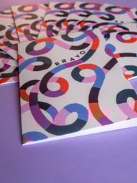 Image 4 of Carte de Voeux "Bravo" - Serpentins